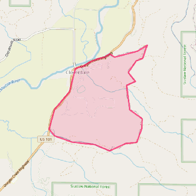 Map of Cloverdale