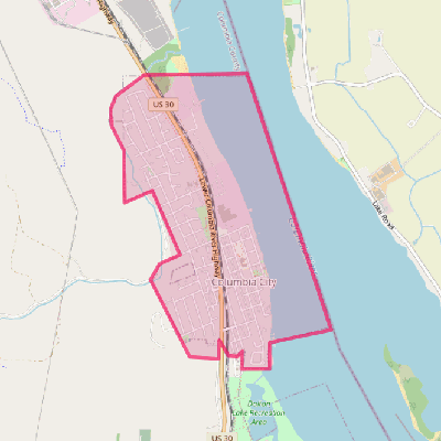 Map of Columbia City