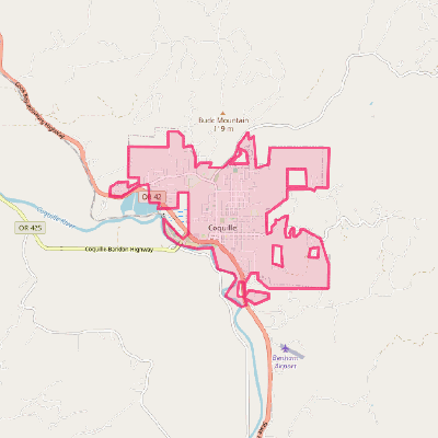 Map of Coquille