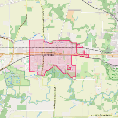 Map of Cornelius