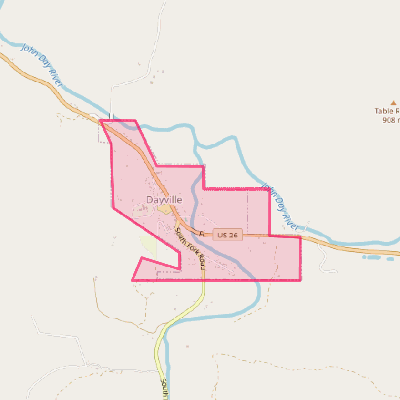 Map of Dayville