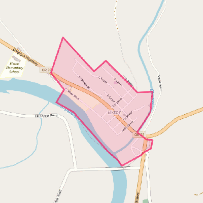 Map of Elkton