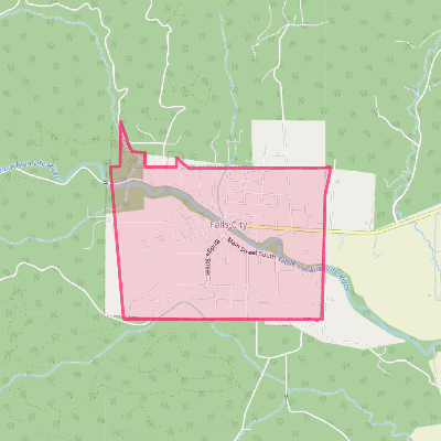 Map of Falls City