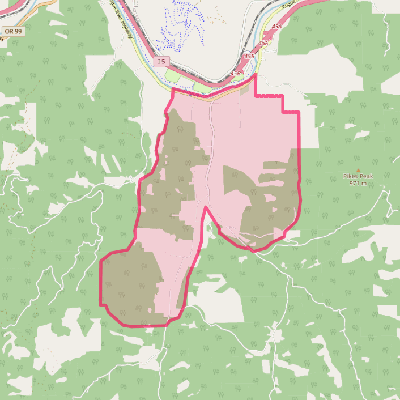 Map of Foots Creek