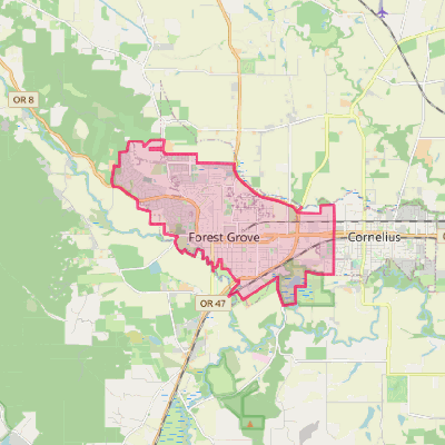 Map of Forest Grove