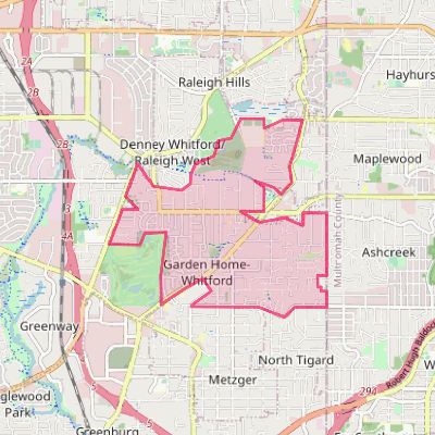 Map of Garden Home-Whitford