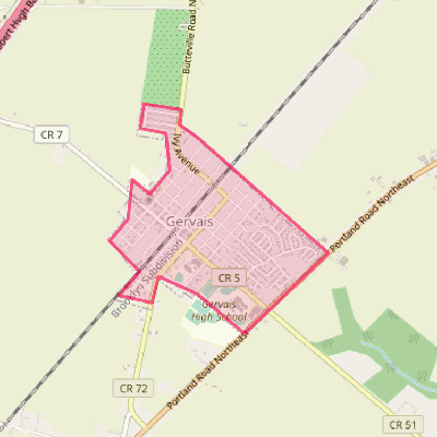 Map of Gervais