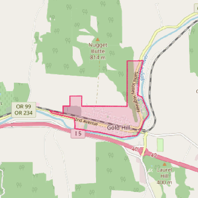 Map of Gold Hill