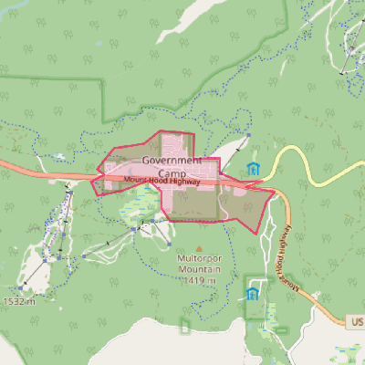 Map of Government Camp