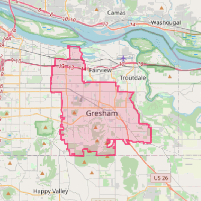 Map of Gresham