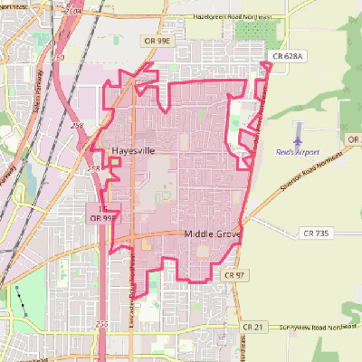 Map of Hayesville