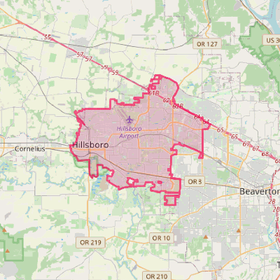 Map of Hillsboro