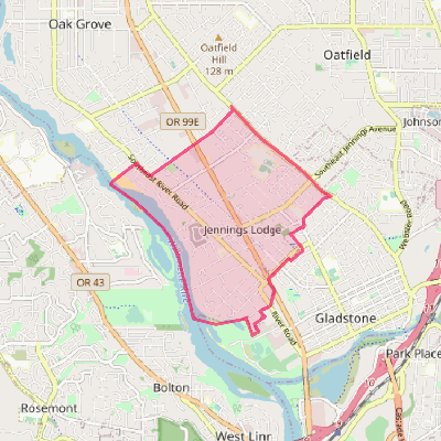 Map of Jennings Lodge