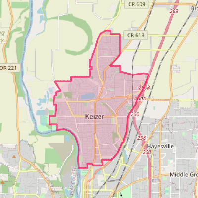 Map of Keizer