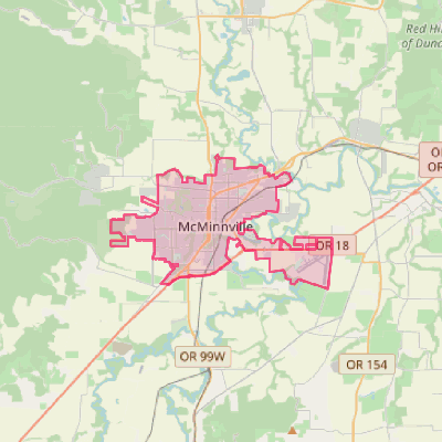 Map of McMinnville