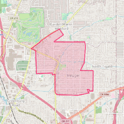 Map of Metzger