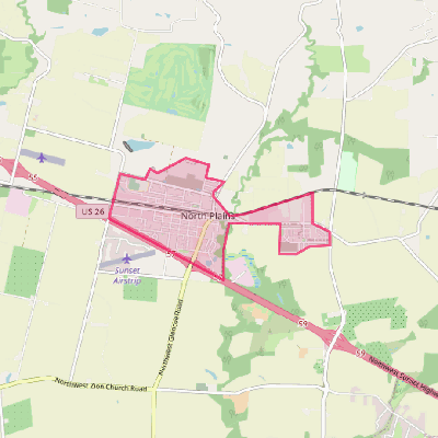 Map of North Plains