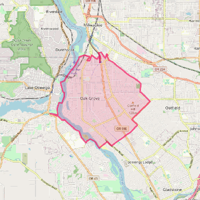 Map of Oak Grove