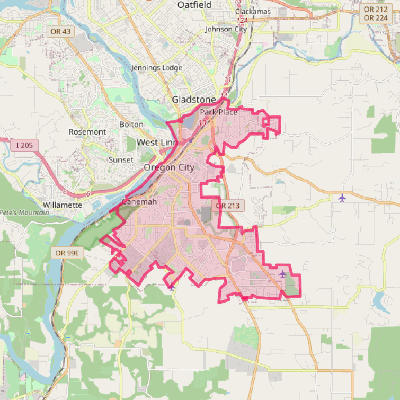 Map of Oregon City