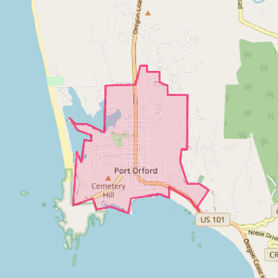 Map of Port Orford
