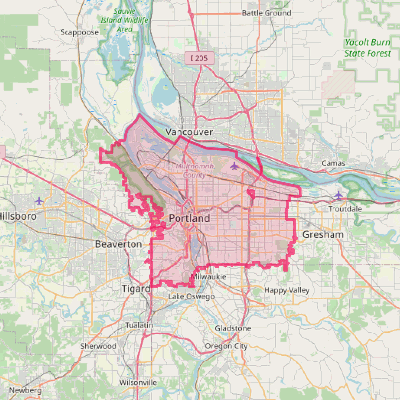 Map of Portland