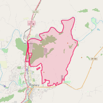 Map of Roseburg North