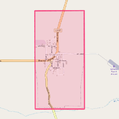 Map of Shaniko