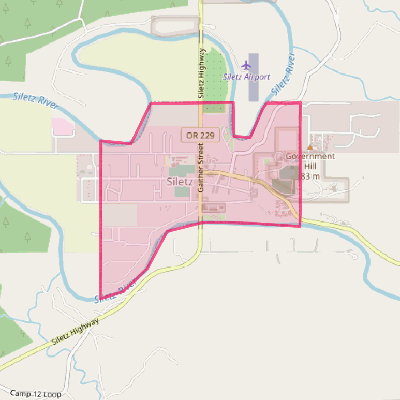 Map of Siletz