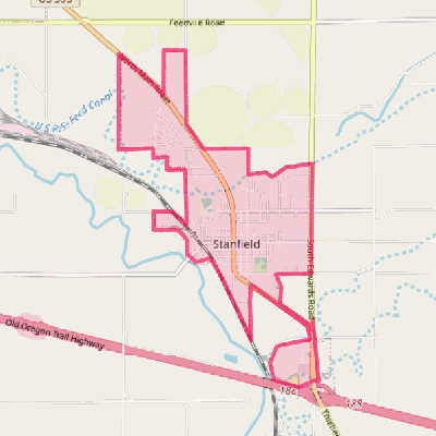 Map of Stanfield