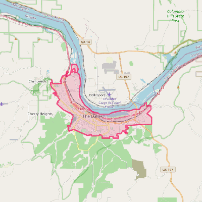 Map of The Dalles