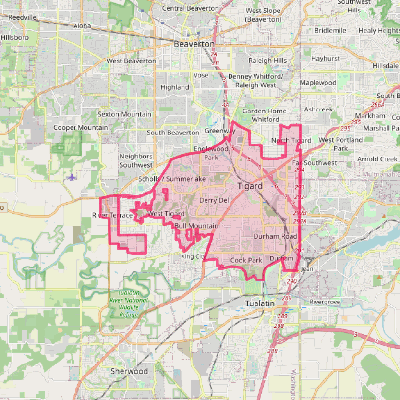 Map of Tigard