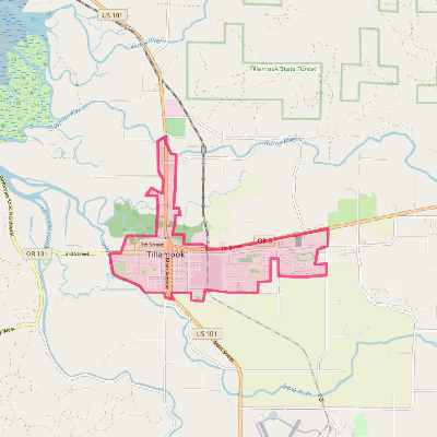 Map of Tillamook