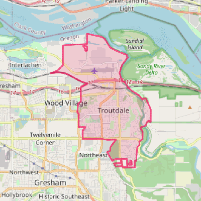 Map of Troutdale