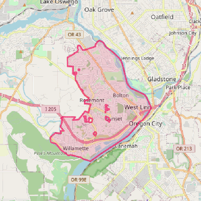 Map of West Linn