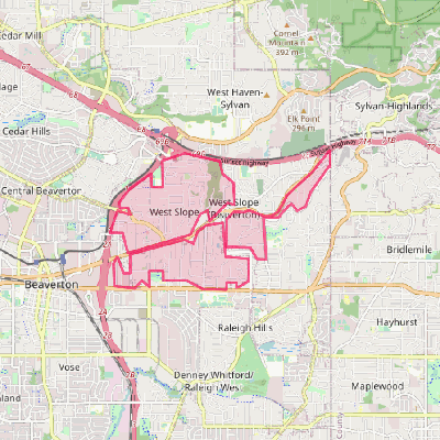 Map of West Slope