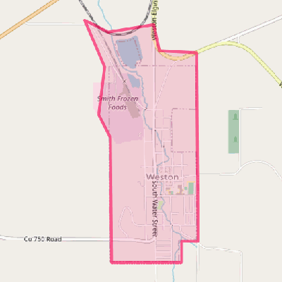 Map of Weston