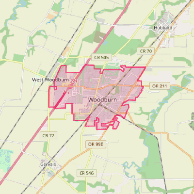 Map of Woodburn