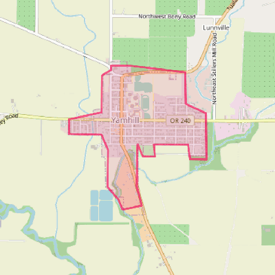 Map of Yamhill