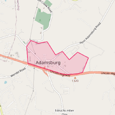 Map of Adamsburg