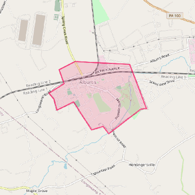 Map of Alburtis