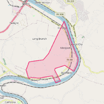 Map of Allenport