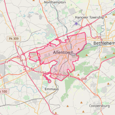 Map of Allentown