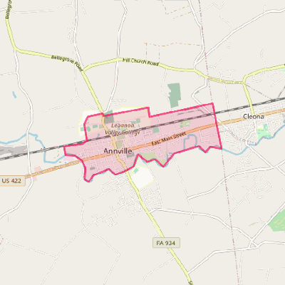 Map of Annville