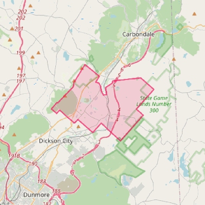 Map of Archbald