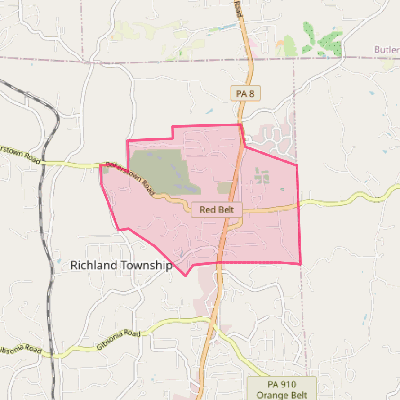 Map of Bakerstown