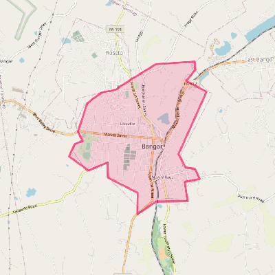 Map of Bangor