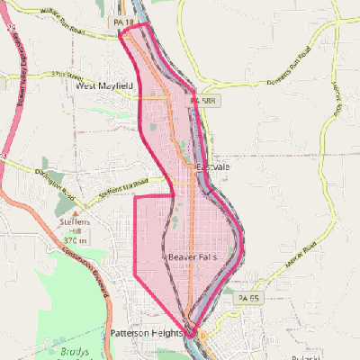 Map of Beaver Falls