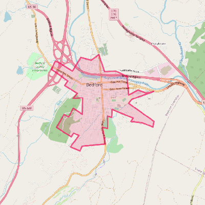 Map of Bedford