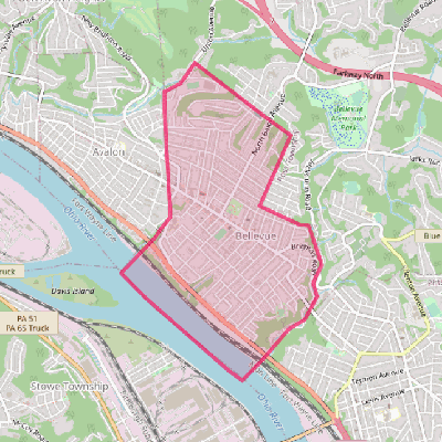 Map of Bellevue