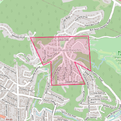 Map of Ben Avon Heights